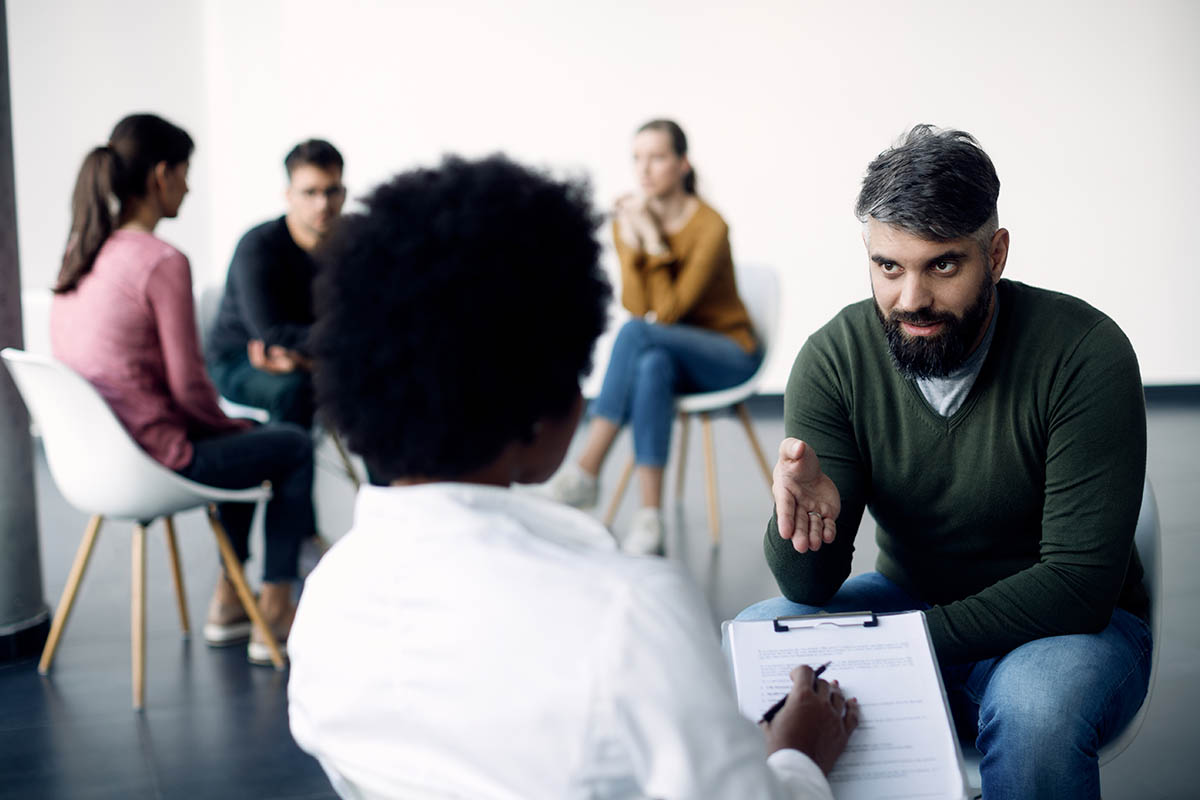 Participants discuss outpatient vs residential treatment